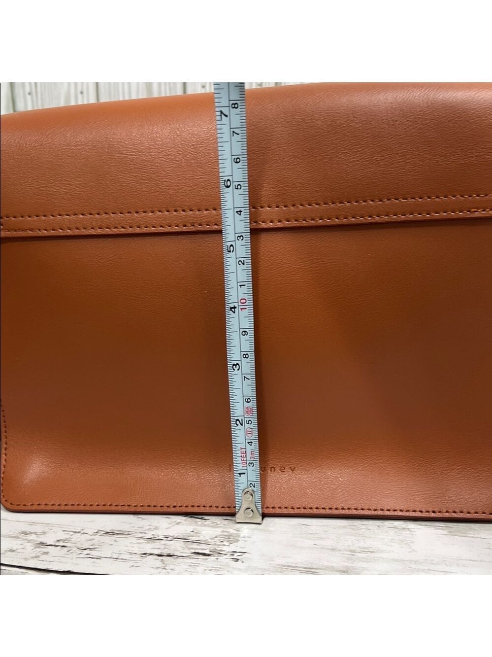 Le Junev Brown Leather Crossbody Shoulder Bag Messenger Satchel - Picture 8 of 11